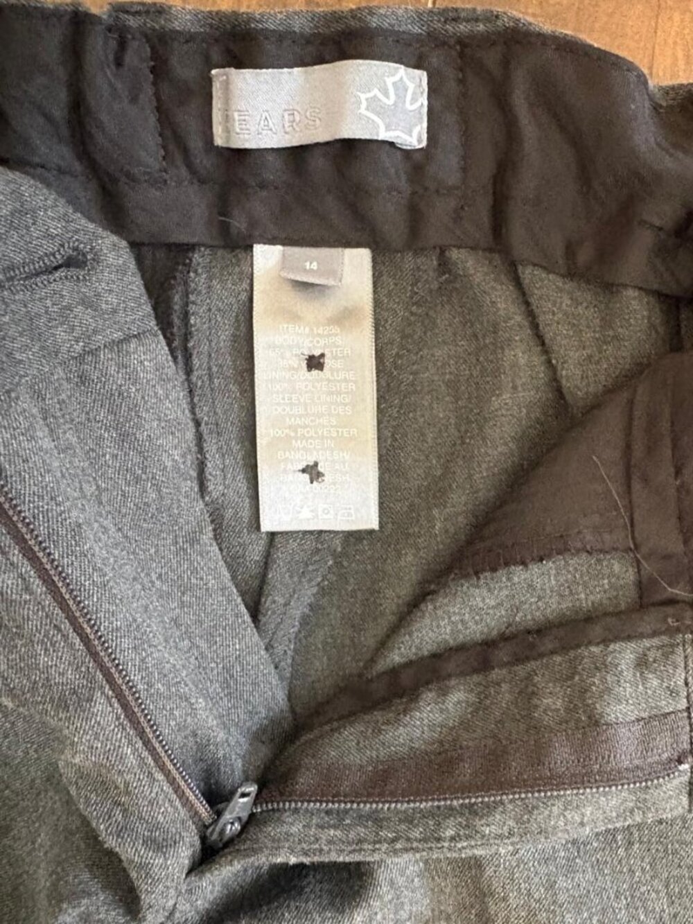Vintage Dress Pants Boys Size 14 Gray - Picture 4 of 4